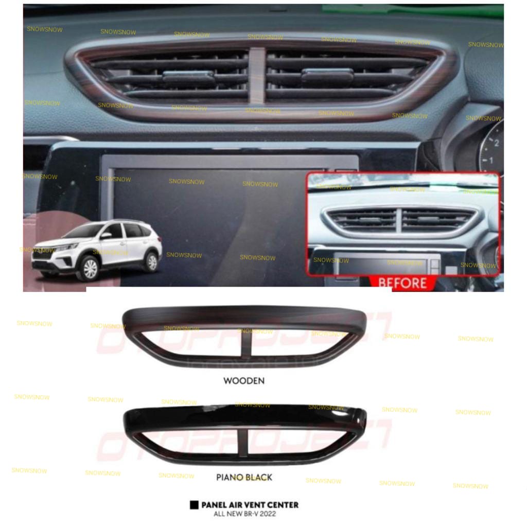 Panel AC Tengah Honda BRV 2022 Up Air Vent Center Wood Hitam