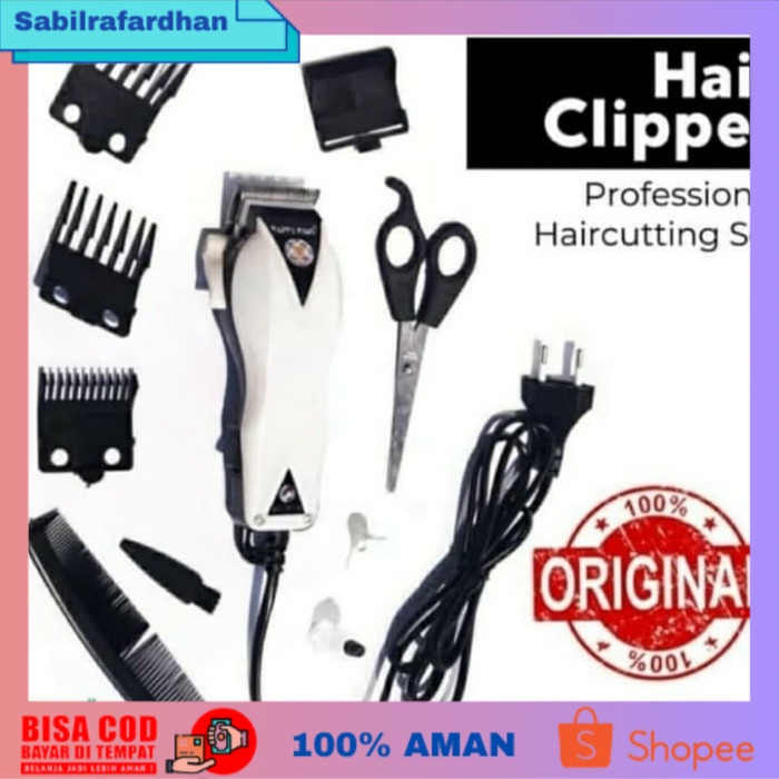 (COD PROMO) Alat Cukur Rambut Listrik Super Pro Clipper SP 4604/Mesin Cukur Rambut - Happy King