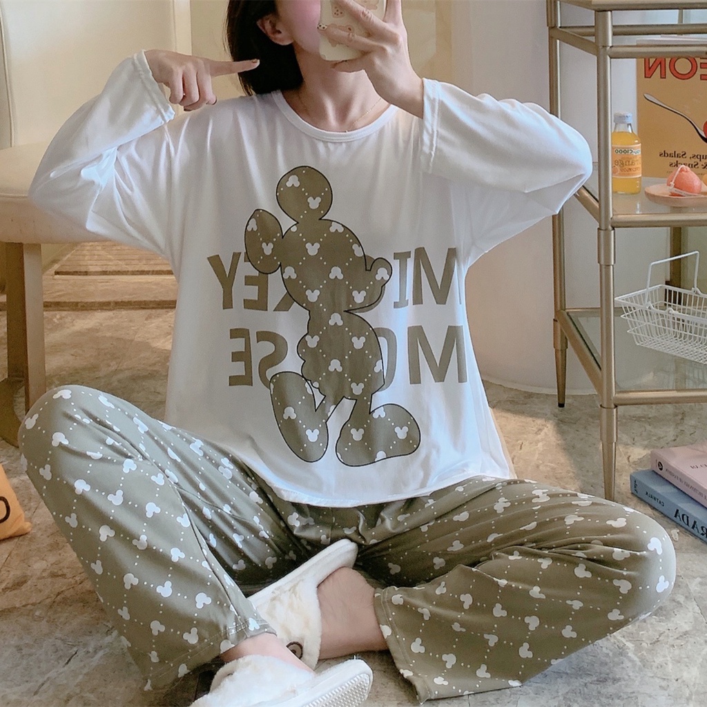 1109 BAJU KAOS TIDUR PIYAMA KEKINIAN PP SPANDEK IMPORT FASHION WANITA KOREA ONE SET SETCEL BAJU DEWA