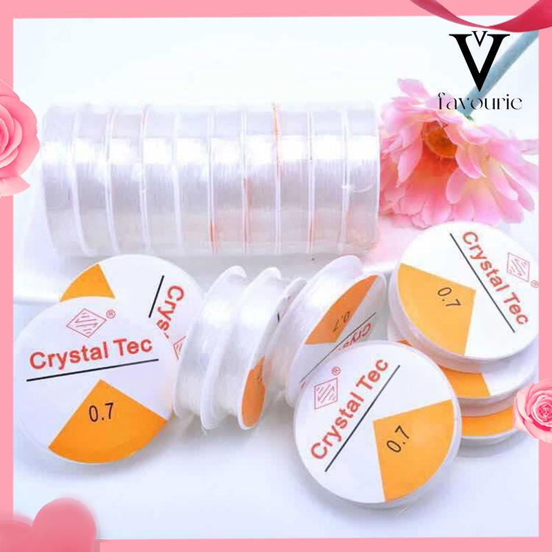 [COD]Aksesoris Perhiasan DIY Transparan Putaran Elastis Kawat Manik-manik Kawat Kristal Aksesoris Gelang-FA