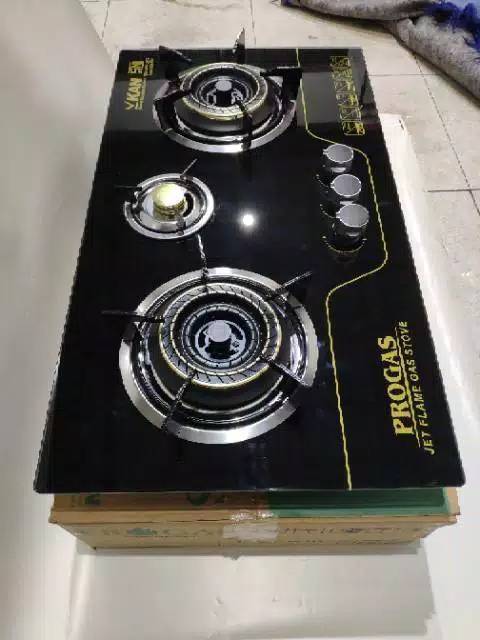 Progas Jet Flame Gas Stove Jual Progas Kompor Tanam 3 Tungku Anti Pecah Dan Tahan Panas Bisa Duduk &  Tanam Indonesia|Shopee Indonesia