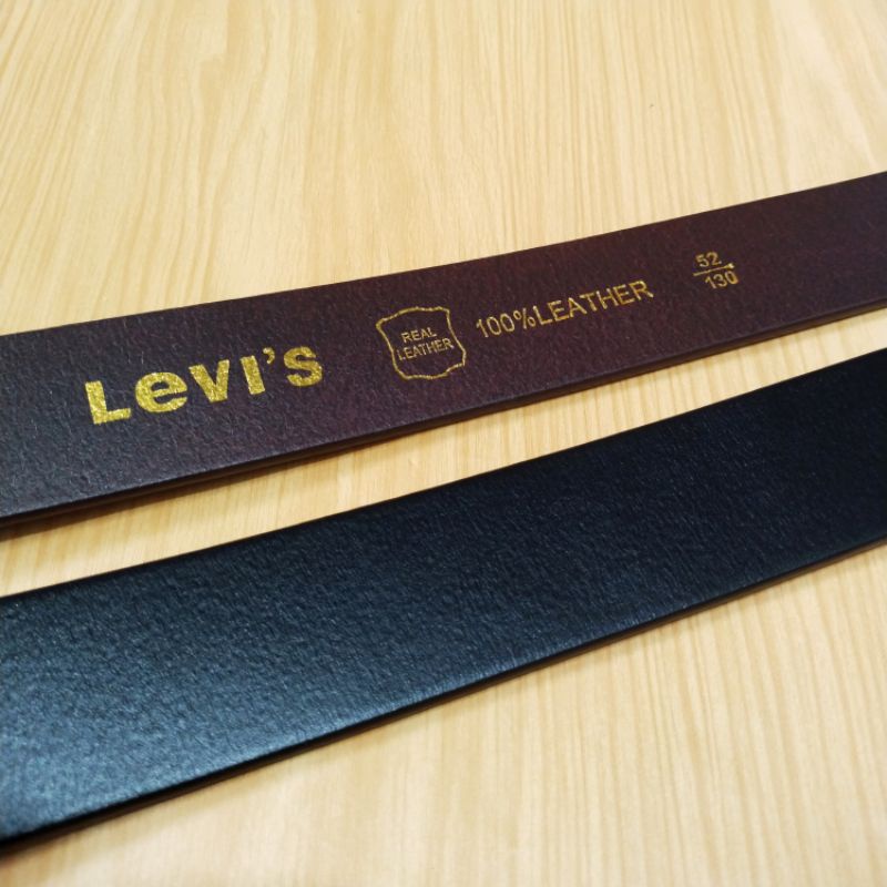 Gesper Kulit Pria Asli premium Ikat pinggang pria kulit gesper LEVI'S pala gold