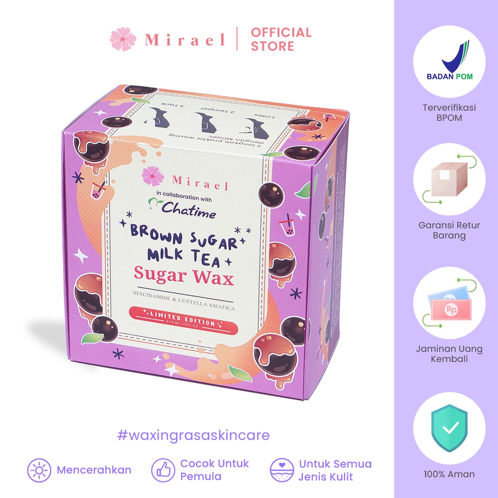 MIRAEL X CHATIME Limited Edition Brown Sugar Milk Tea Sugar Waxing Kit
