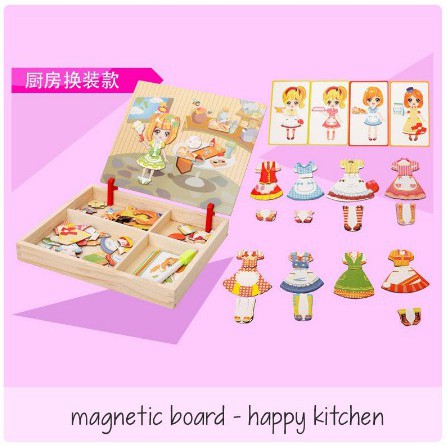 

MAGNETIC BOARD THEME TRANSPORT /KITCHEN/OCCUPATION mainan edukasi papan tulis magnet