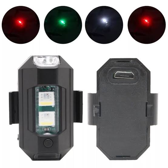 Lampu LED Kedip PESAWAT RGB Strobo 7 Warna USB mobil sepeda motor