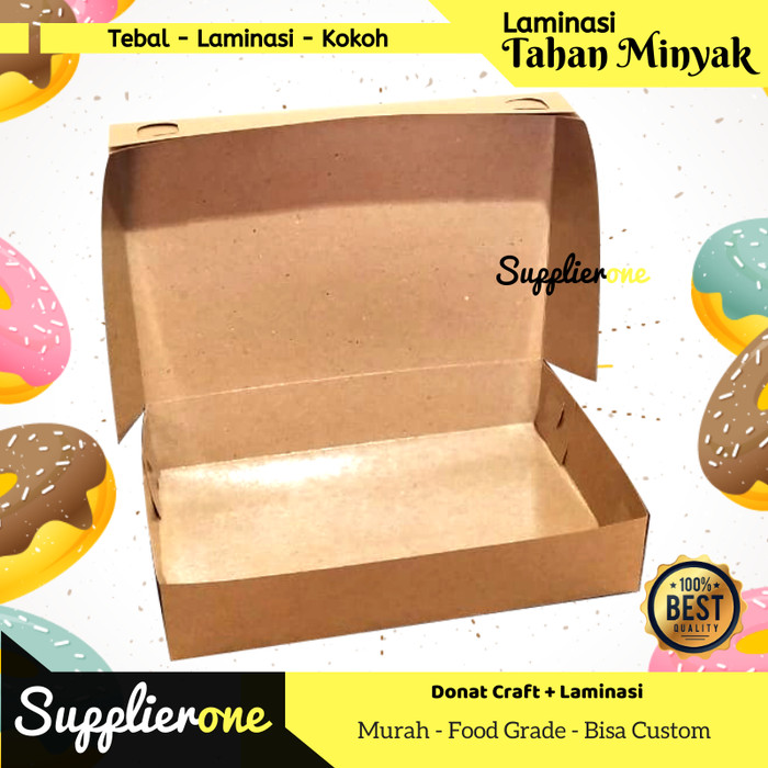 

MURAH Dus Donat Craft Laminasi / Box Donat / Kemasan Donat / Wadah Donat