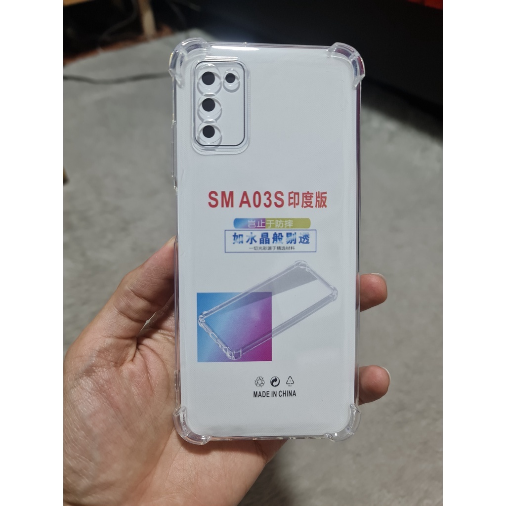 Soft Case Silikon Samsung Galaxy A03s Bening Transparant Airbag Anti Crack Tebal