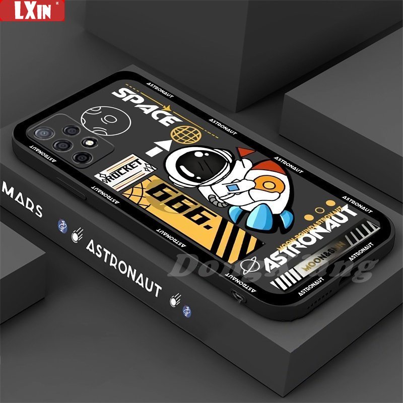 Soft Case TPU Motif Astronot Luar Angkasa Untuk Samsung A04 A04S A23 A13 A03 A03S A22 A21S A12 A02S A11 A51 A10 A30 A50 A52 A20S A10S M12 J4 Plus J7 Pro