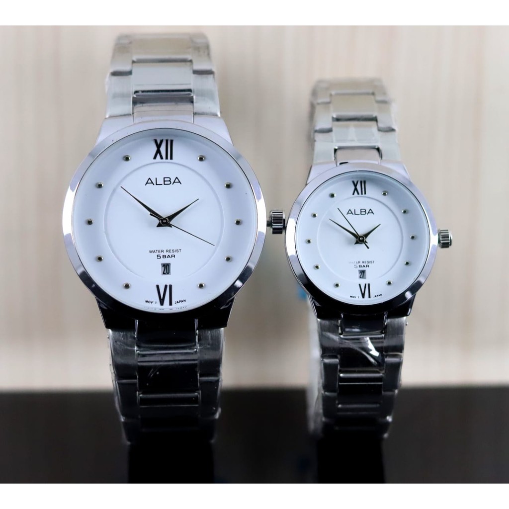 Jam Tangan COUPLE Analog Stainless Steel Alba