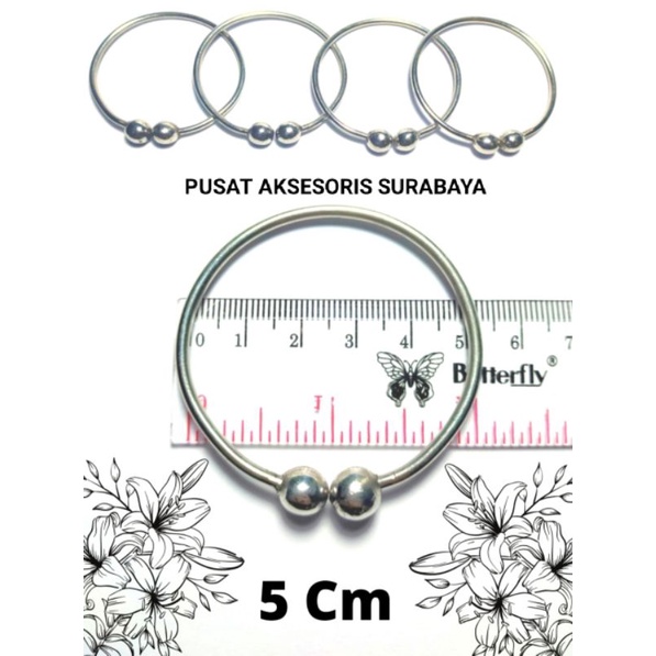 GELANG TANGAN REMAJA DEWASA BAJA PUTIH ANTI KARAT-17