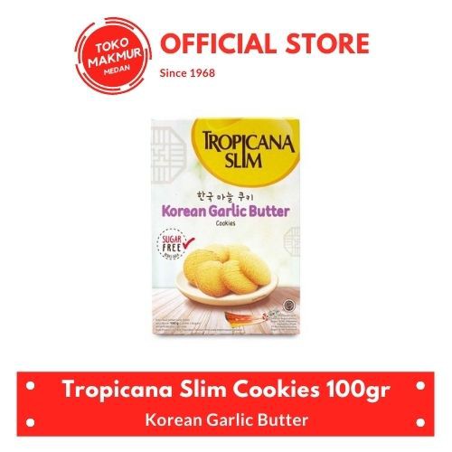 TROPICANA SLIM KOREAN GARLIC BUTTER COOKIES - COOKIES BEBAS GULA 100GR