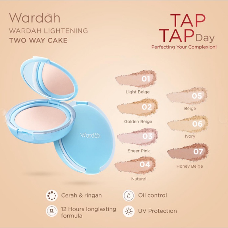 WARDAH LIGHTENING POWDER FOUNDATION EXTRA COVER / Light Feel Bedak Padat