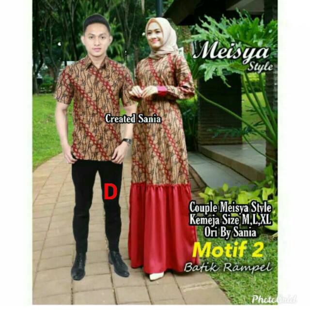 COUPLE GAMIS MEYSA STYLE/ BATIK COUPLE/COUPLE MEYSA/BAJU COUPLE/BAJU COUPLE BATIK/BATIK COUPLE BARU