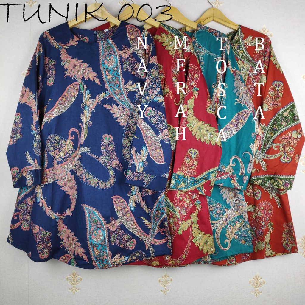 ATASAN TUNIK KATUN STRECH/ TUNIK WANITA BATIK/ TUNIK STRECH XL &amp; XXXL