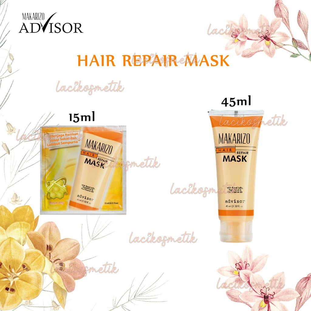 ✨LACIKOSME✨ MAKARIZO ADVISOR HAIR REPAIR MASK TUBE SACHET - MASKER RAMBUT SENSITIF