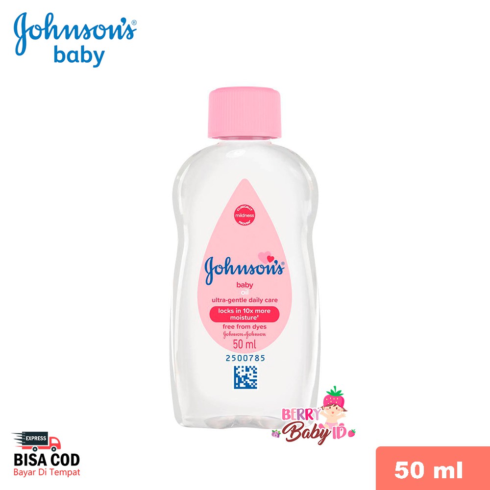 Johnson's Baby Oil 50 ml Minyak Pijat Bayi Anak 50ml 50 ml Johnsons Berry Mart