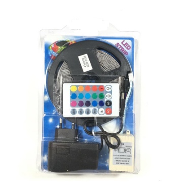 Lampu LED STRIP RGB REMOTE 5m + ADAPTOR+MODUL Complete Lengkap