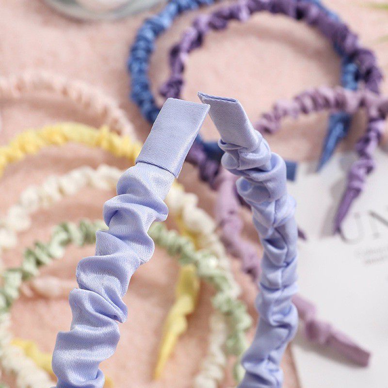 Bando kerut murah schrunchie warna soft sangat cantik