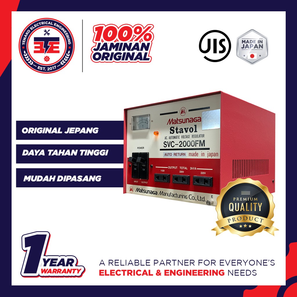 Stabilizer Matsunaga 2000FM Original Made in Japan Stavol 2000 Watt