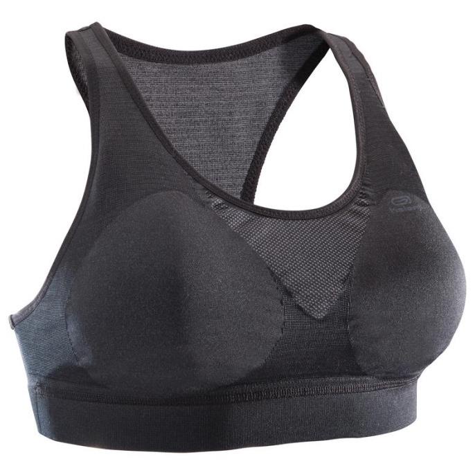 Decathlon Kalenji Sport Bra Classic Pad Black Wanita Dewasa 8554924