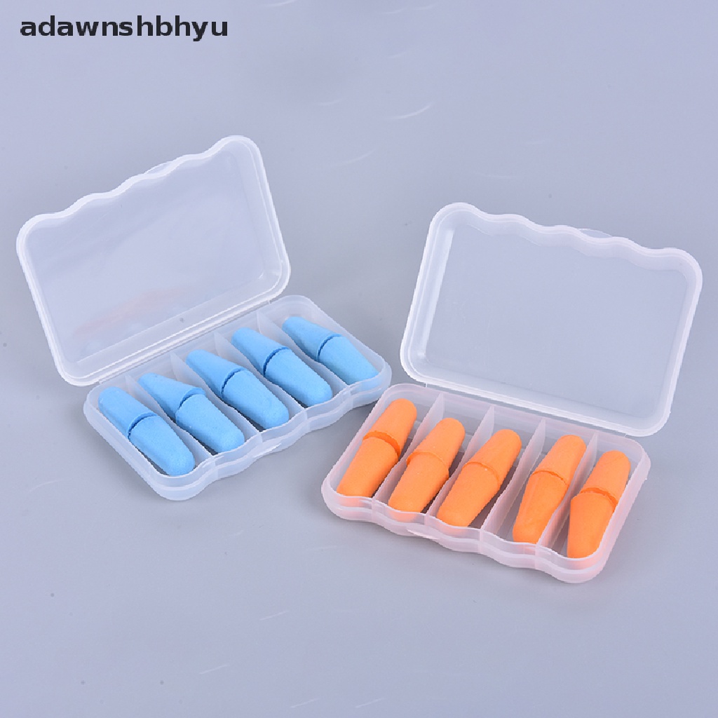 Adawnshbhyu 5pasang Busa Ear Plugs Penyumbat Telinga Tidur Pengecil Kebisingan Renang Earplug Anti Bising