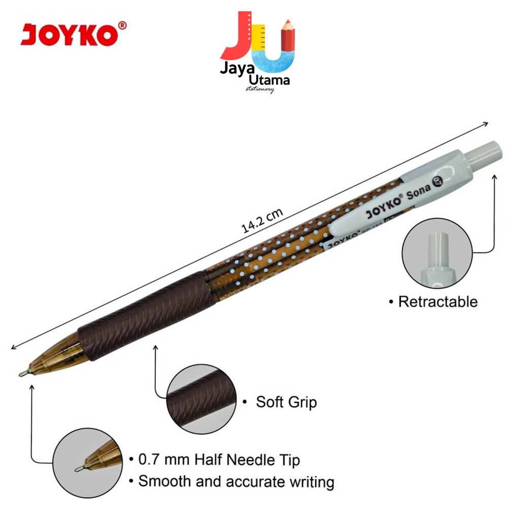 

Joyko Bolpen Ball Pen Pulpen Pena Bp-183 Sona 0.7 Mm