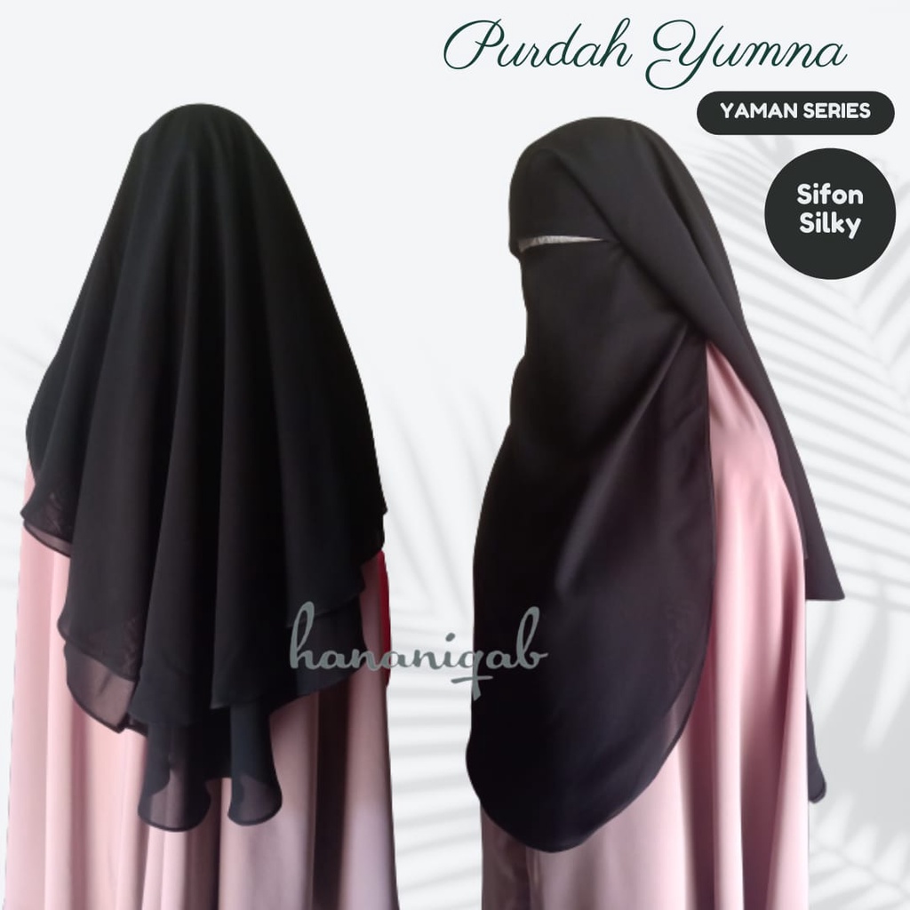 Jual Niqab Purdah Yumna 2 Layer Oval Yaman Series Sifon Silky Hananiqab Indonesiashopee 2574