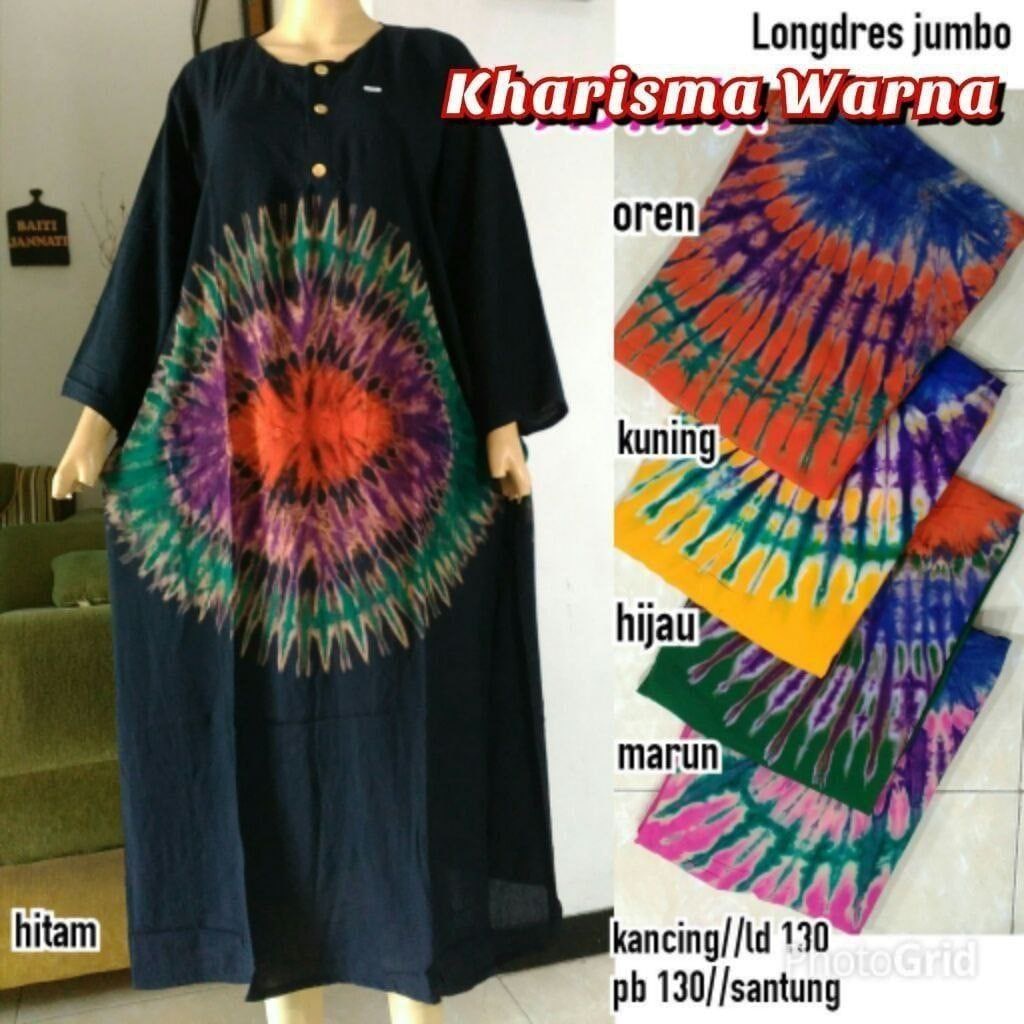 Longdres Meranti LD 130 - 140 CM l Daster BIG SIZE Lengan Panjang Kancing Depan Model Busui Bumil Murah Adem