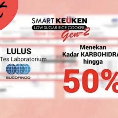 Rice Cooker Smart Keuken Gen-2 Low Carbon Sehat Rendah Gula Muliamandiri