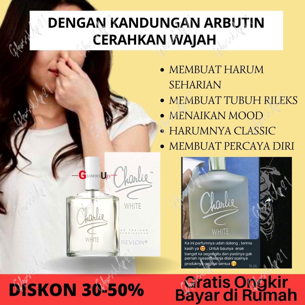 PARFUM WANITA TAHAN LAMA 24 JAM CHARLIE WHITE PARFUM REVLON ORIGINAL 100ML - ASLI IMPORT 100%