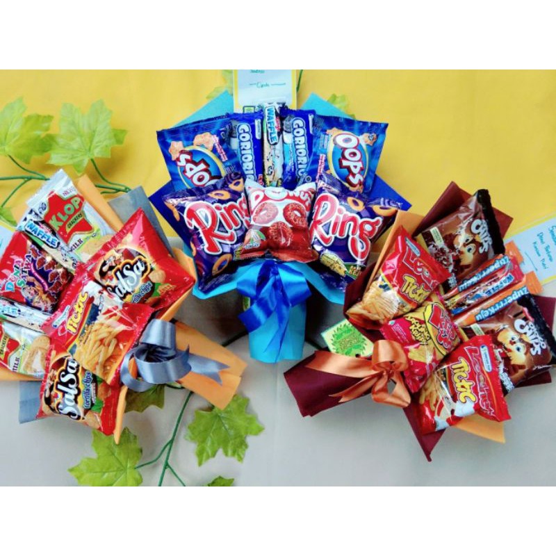 

Buket Ciki, Hadiah Coklat, Snack Parcel, Gadiah Ulang Tahun, Buket Anniversary, Hadiah Anniv