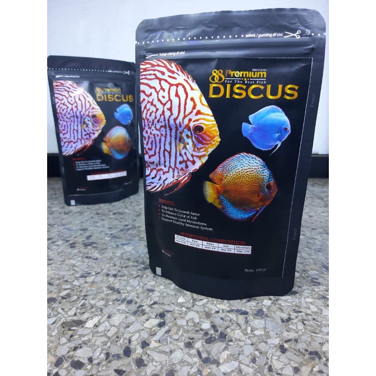 Pelet 88 Premium DISCUS SMALL Pellet Pakan Makanan Ikan Discuss 100gr