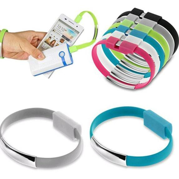 Kabel Data Gelang Bracelet Lightning Iphone 5 6 6plus 7 8 plus X Pendek Powerbank mudah dibawa