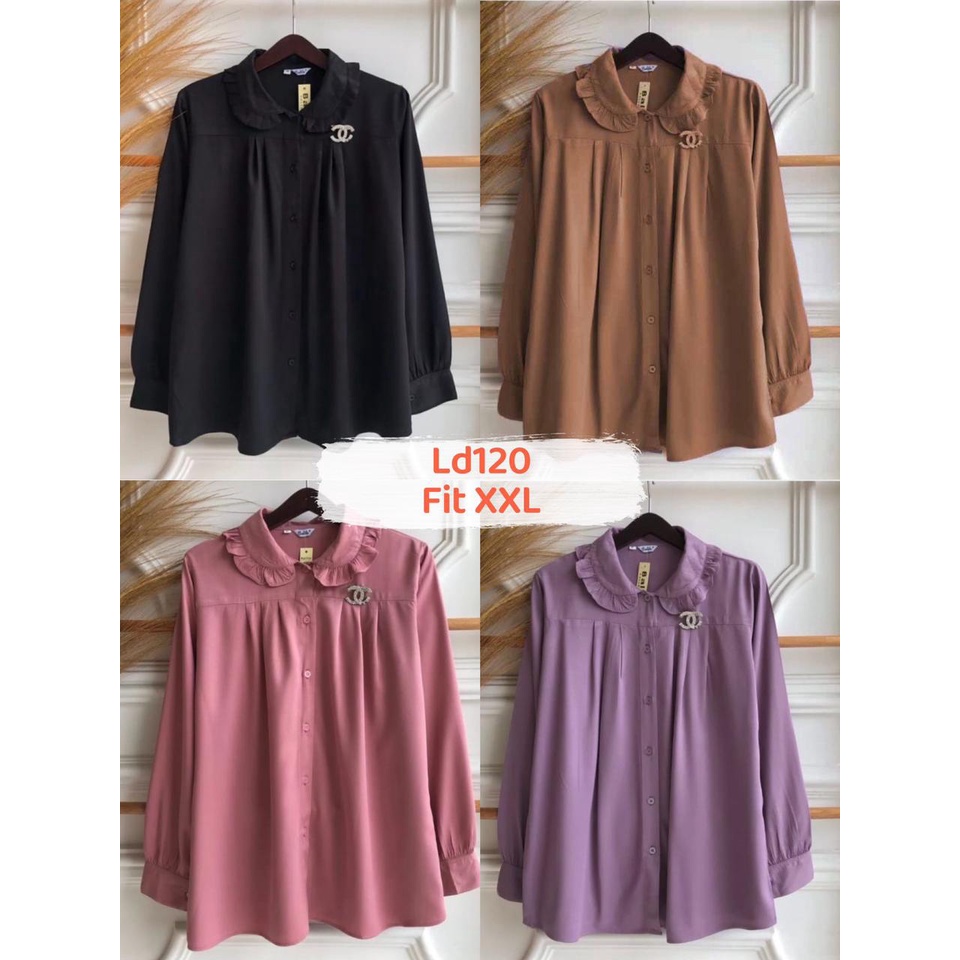 BLOUSE WANITA / BLOUSE BIG SIZE / BLOUSE KERJA / ATASAN BLOUSE / BLOUSE KOREA / KEMEJA BLOUSE WANITA / BLOUSE RAYON / BLOUSE KEKINIAN / BLOUSE GIOVANI BAHAN RAYON PREMIUM MODEL KEKINIAN