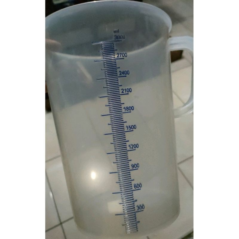 GELAS TAKAR 3 LITER GREEN LEAF 1833 TEBAL / GELAS UKUR TAKARAN PLASTIK / WADAH AIR