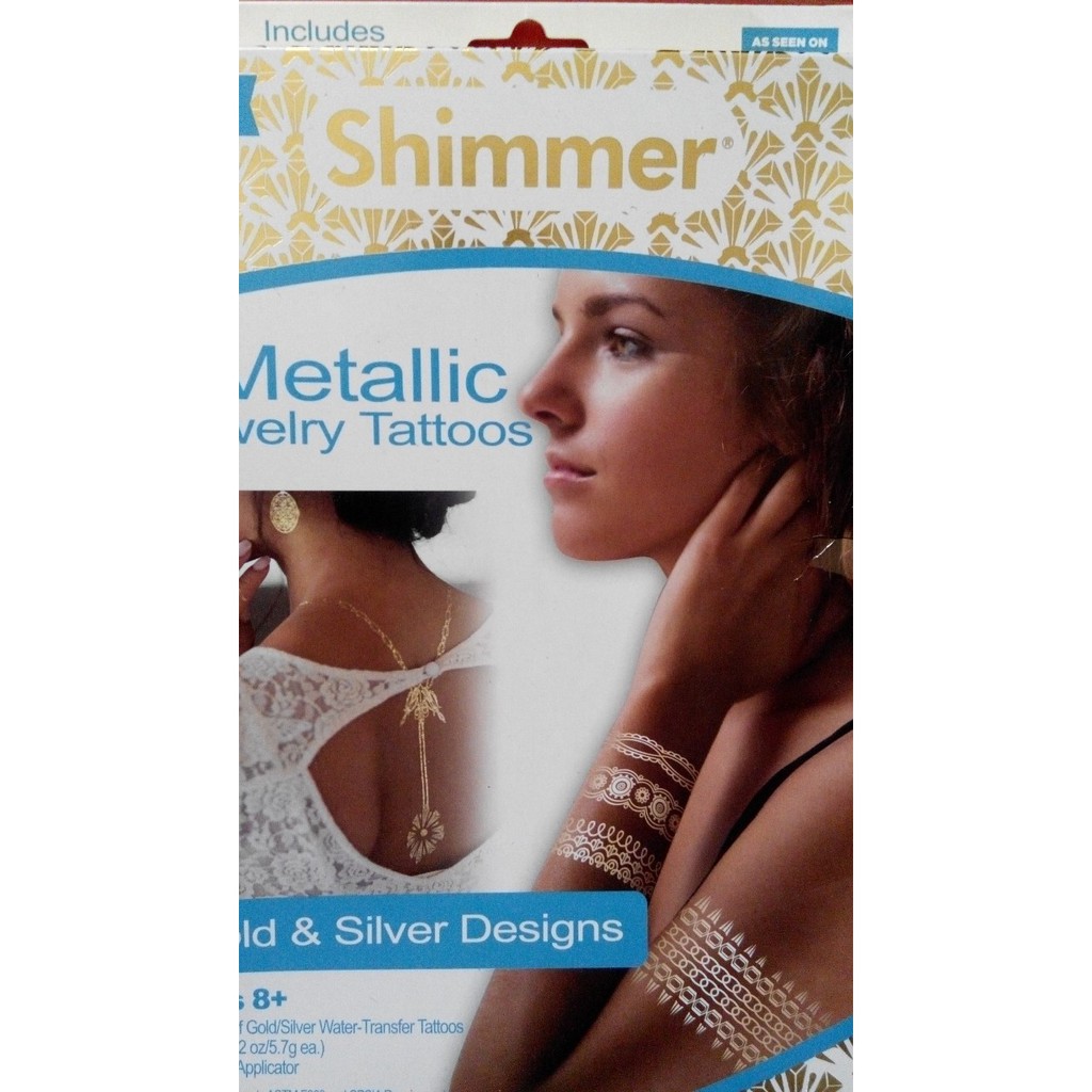 SHIMMER METALLIC JEWELRY TATTOO / TATOO PERHIASAN TATOO TEMPORER TATOO PESTA TATOO STIKER