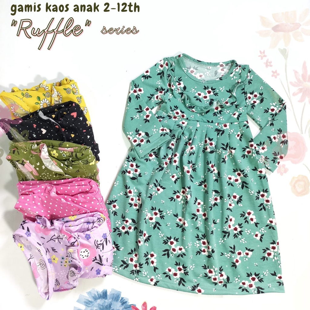 GAMIS KAOS ANAK 2=12 thn + SAKU SAMPING (BASIC series)
