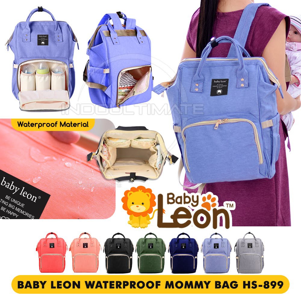 Tas Bayi Ransel BABY LEON WATERPROOF JUMBO BESAR Popok Tas Bayi Ransel BABY LEON WATERPROOF JUMBO BESAR Popok