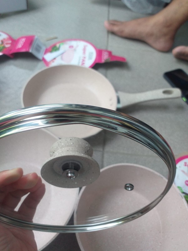 Orisinil - Superpan Beige 3 Set Plus Tutup Kaca - Panci Set Bolde Platinum