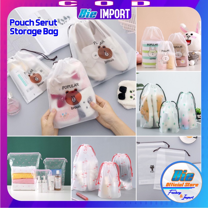 Tas Kosmetik / Pouch Make Up Travel / Tas Serut Korea Impor