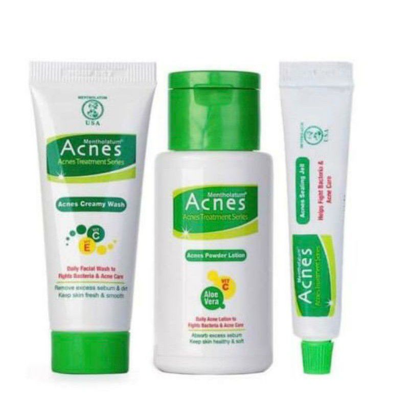 ✿ELYSABETHME✿ (3in1)  Acnes starter pack paket basmi jerawat acne totol jerawat cream sabun travel size