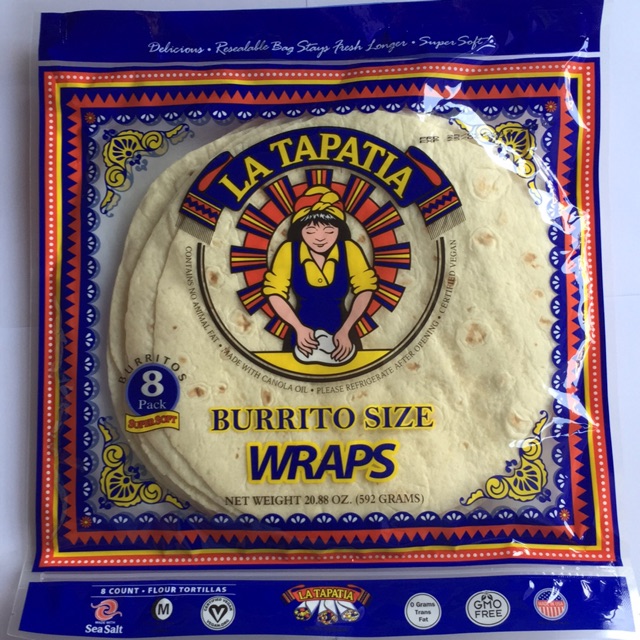 BURRITO  LA TAPATIA SIZE WRAPS 8 INCH