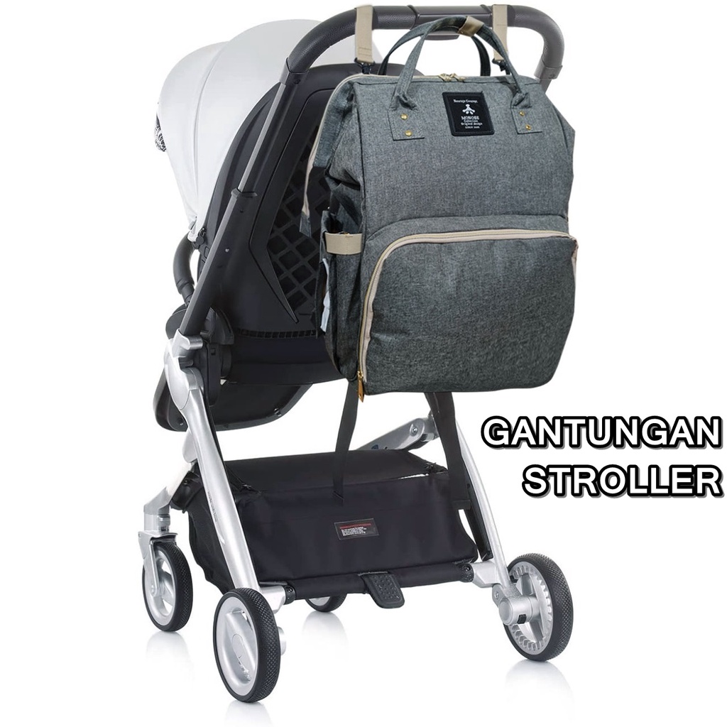 Tas Perlengkapan Bayi Monobe Dengan Troli / Diaper Bag Trolley