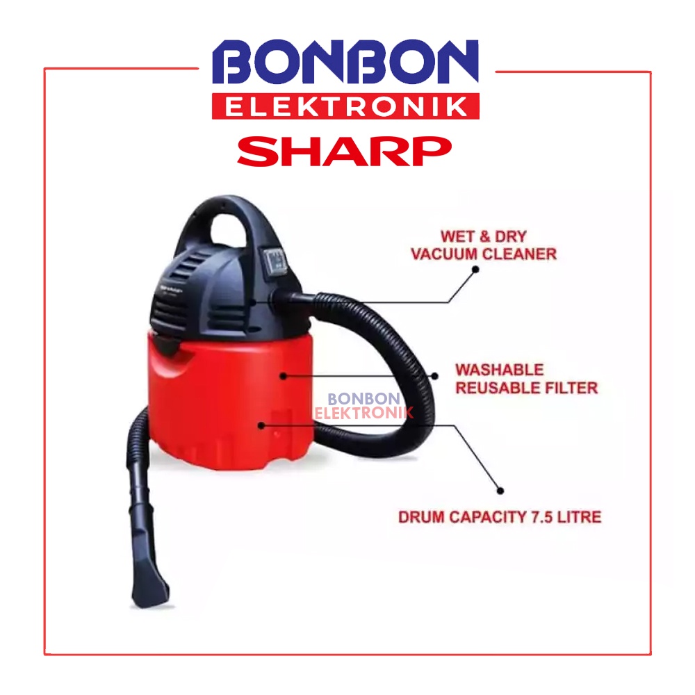 Sharp Wet and Dry Vacuum Cleaner EC-CW60 / ECCW60 Penyedot Debu