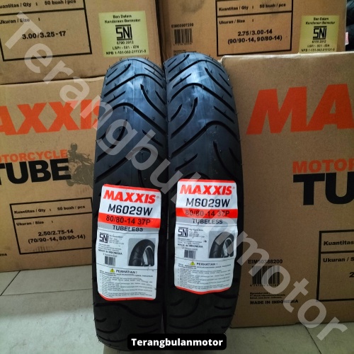 Maxxis M6029W 80/80-14, 90/80-14, 100/80-14 Ban Motor Tubeless