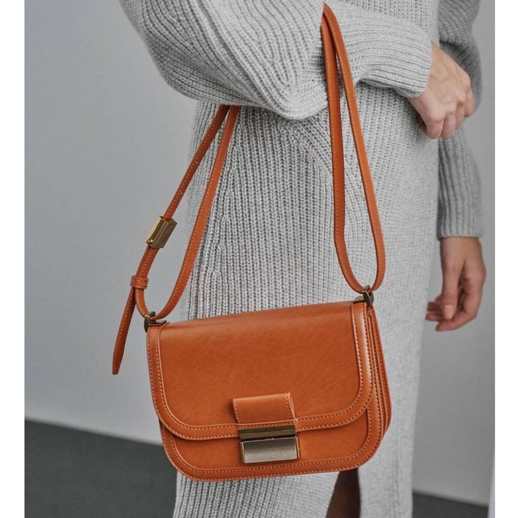 TAS BAG WANITA CK721 CNK METALLIC PUSH LOCK CROSSBODY BAG PREMIUM IMPORT