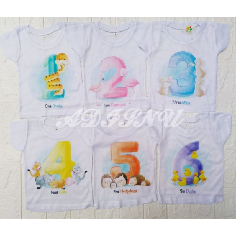 3pcs Kaos OBLONG Bayi Harian Stali PUTIH motiv