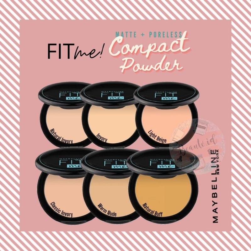 Maybelline Fit Me 12H Oil Control Powder / Compact Powder / Bedak Padat Make Up