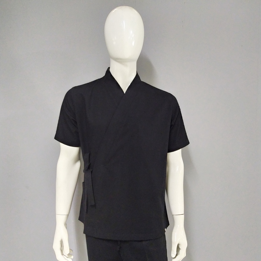 Chef Wear Baju Koki SS Hitam Putih Mdl Jpn