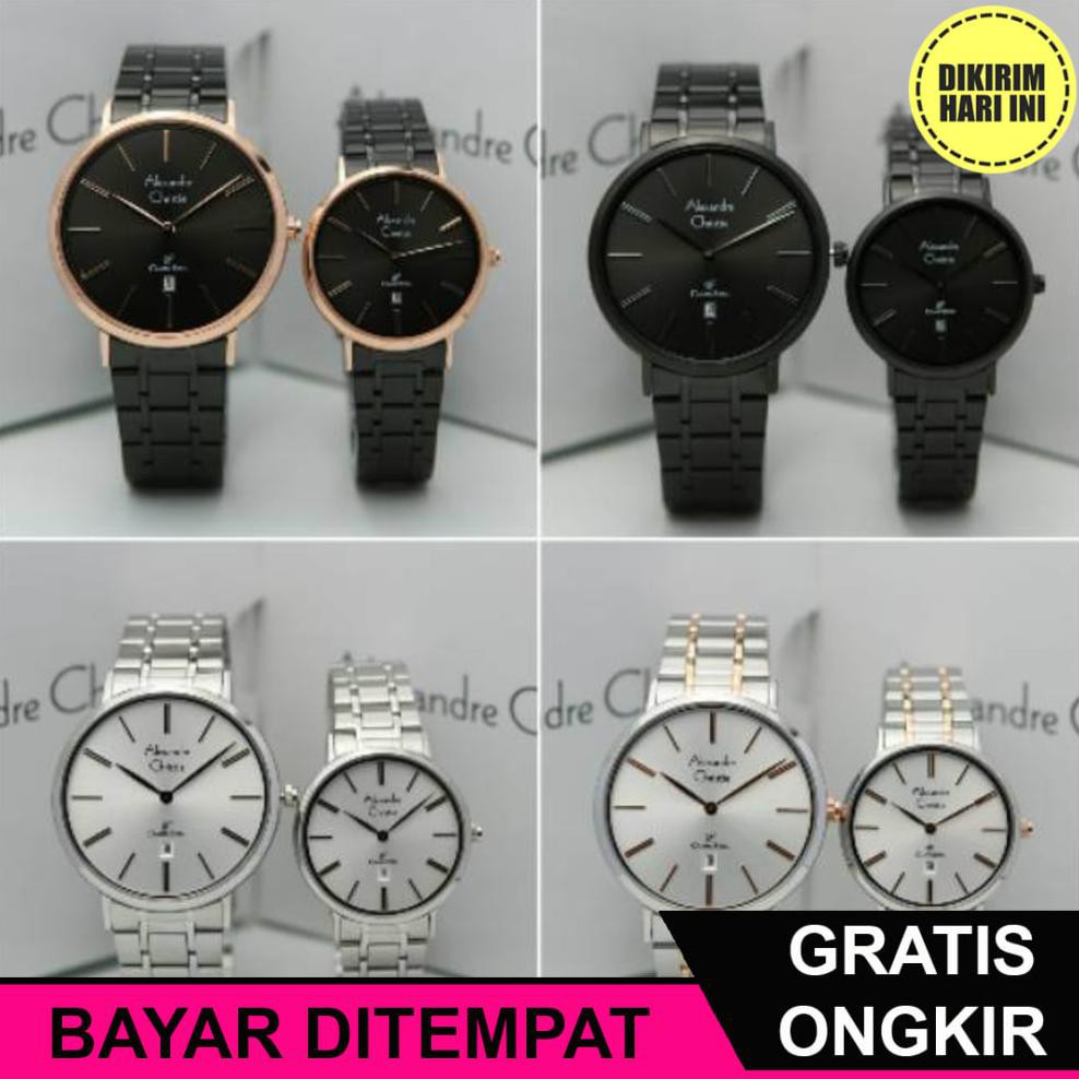 (BAYAR DITEMPAT) OE4100 JAM TANGAN COUPLE ALEXANDRE CHRISTIE AC 8597 ORIGINAL GARANSI RESMI 1TAHUN